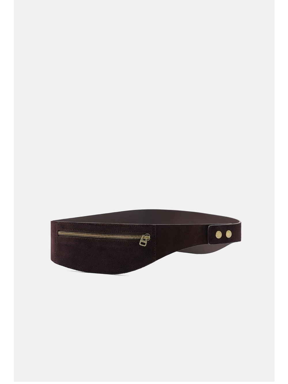ZARA Brown Suede Waist Bag Belt new - Picture 5 of 10